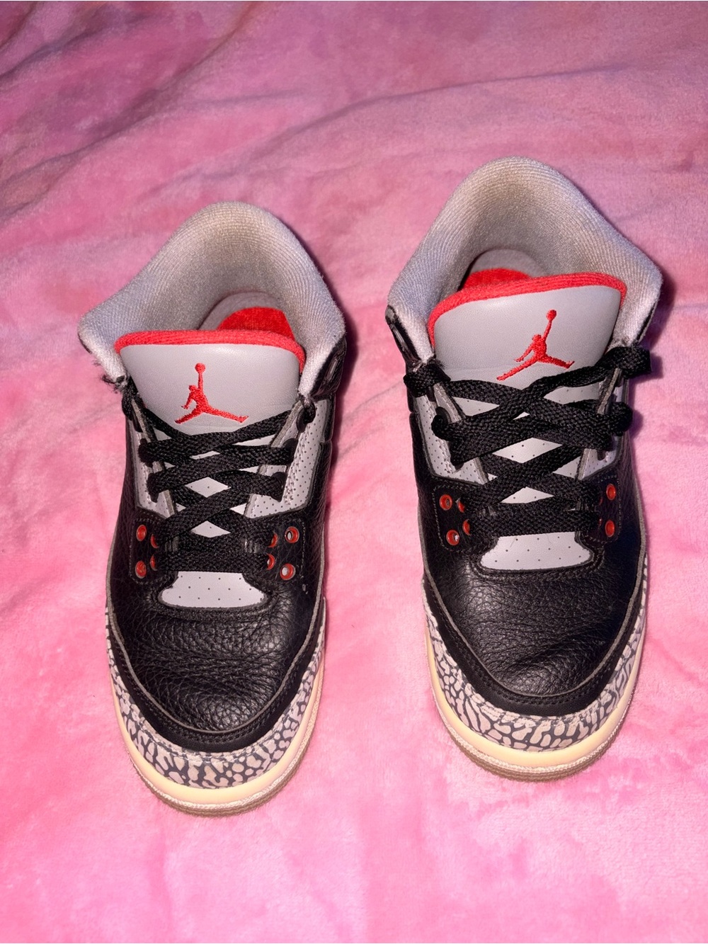 Jordan Kids Black/Red Retro Elephant Print Sneakers